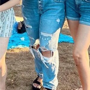 Vervet ripped boyfriend jeans loose fit destroyed